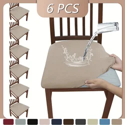 6-piece milk fiber chair cover, removable dustproof and waterproof chair cover set, elastic retractable seat protector