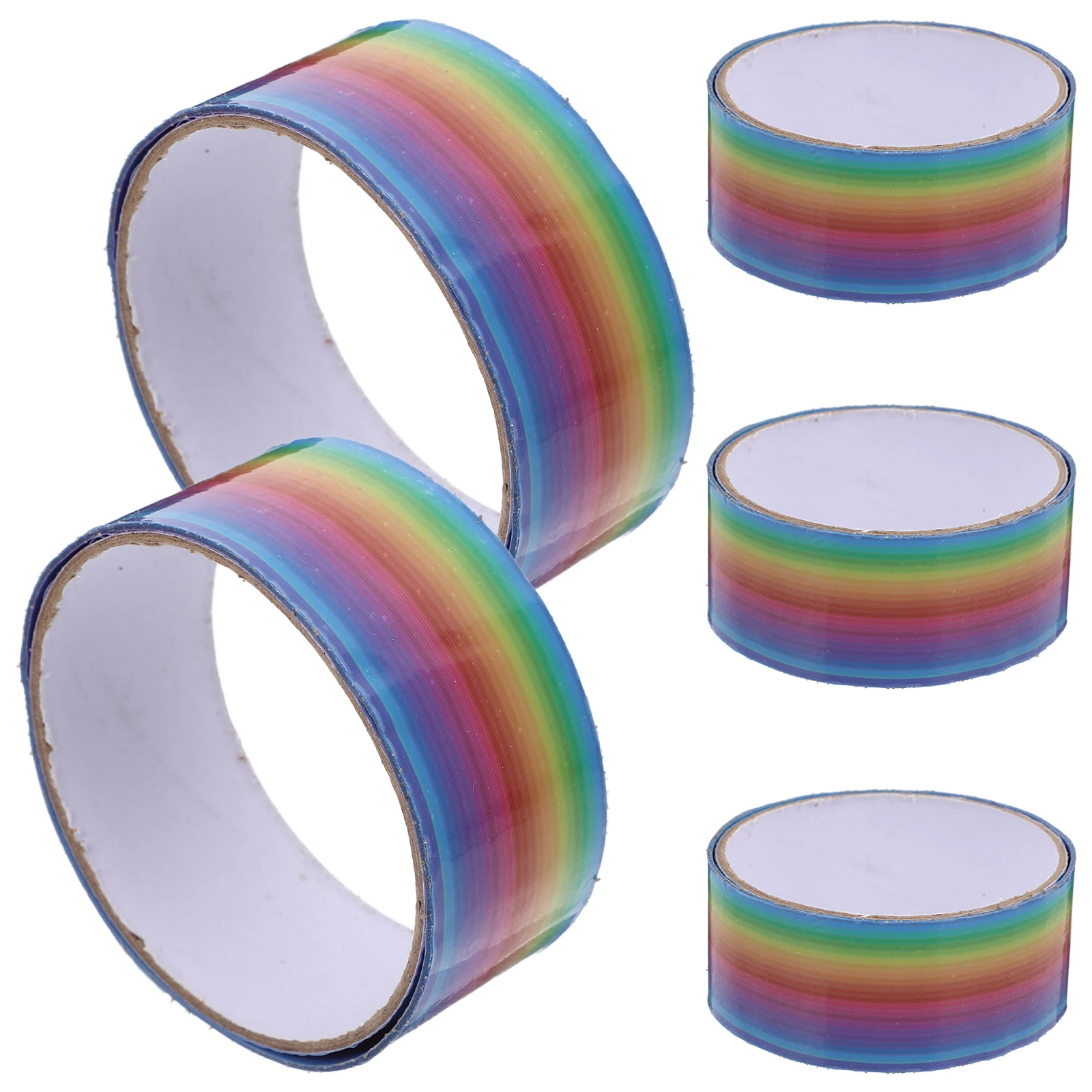 

5 Rolls Sticky Ball Tape Adhesive Colorful Polypropylene Bright Unzip Tapes Children DIY Stress Relief Toys Portable Strong