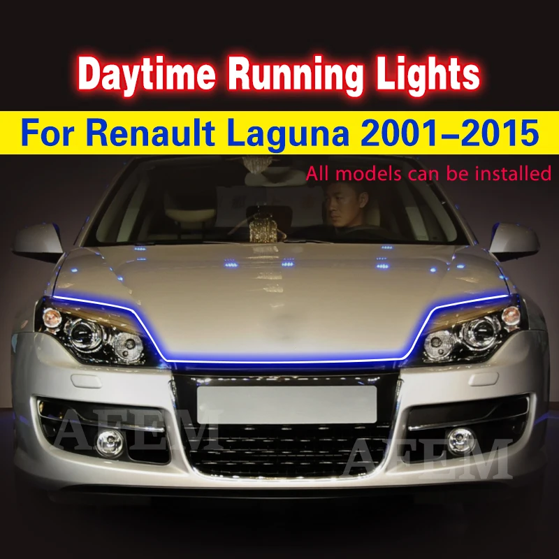 Car Accessories LED Fog Light DRL Daytime Running Light 12V For Renault Laguna 2 3 2001-2015 Universal Decorative Ambient Lamp