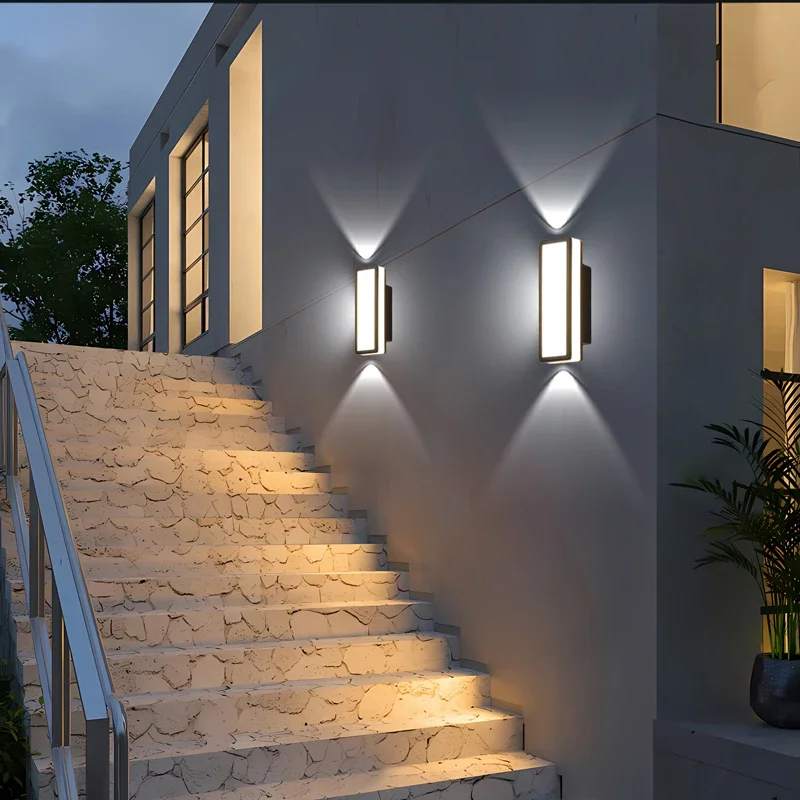 Imagem -05 - Exterior Impermeável Led Wall Lamp Exterior Jardim Luminária Iluminação Pública Pátio Home Decoração Fachada