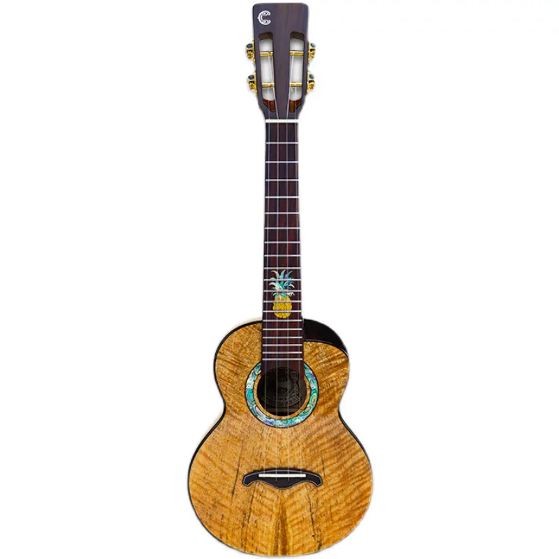 BRIGHT SUN UKC-6 Ukulele Hawaii Guitar Tiger Stripe Mango Wood Full-Size High-End Fingerstyle Ukulele