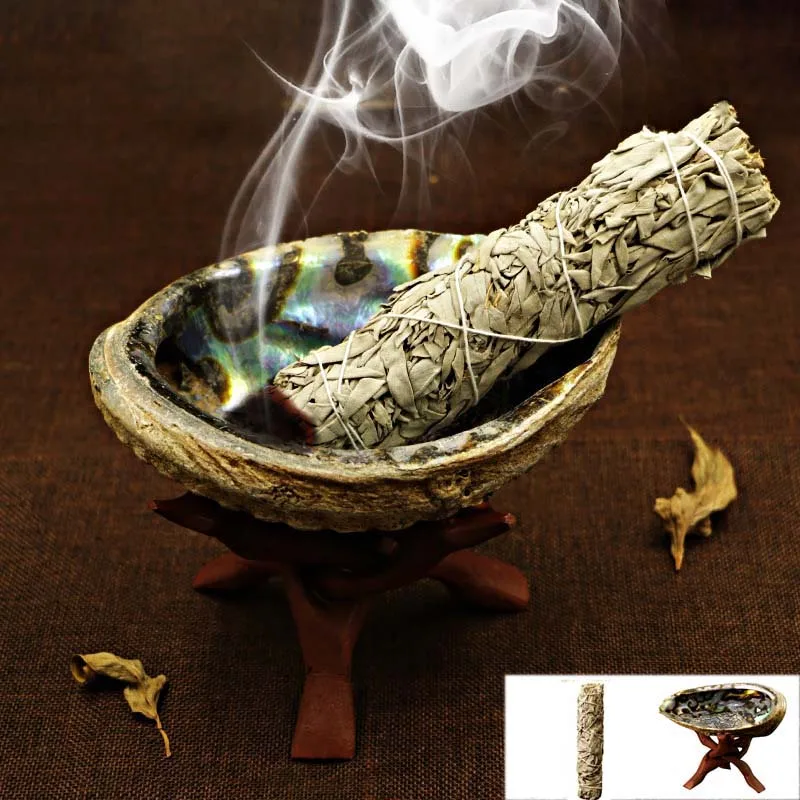 

A Set White Sage Pure Leaf Smoky Purification Sage Smoking Indoor Fragrance To Purify The Mind Room Buddhist Temple Cedar Stick