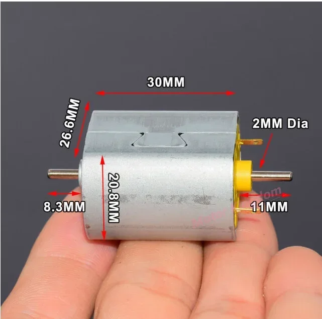 Standard FS280-KN Motor / FP280-KN Motor DC 16V 29V Large Torque Dual Shaft High Speed Door Lock Of Car