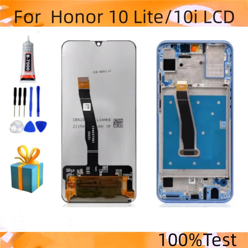 100%Test For  Honor 10 Lite LCD Display Digitizer Assembly For Honor 10i LCD Touch Screen HRY-LX1 HRY-LX2 LCD Replace Parts