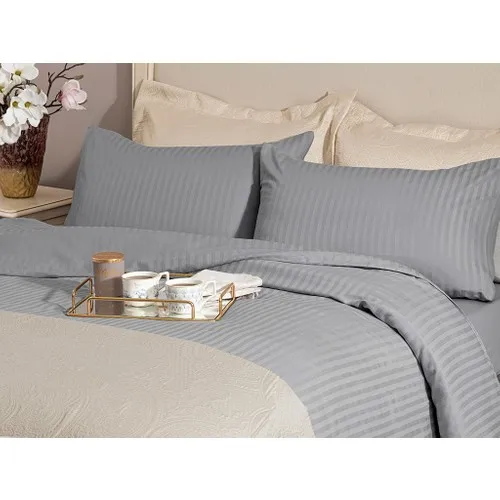 E Crystal Silky Twill Gray Duvet cover set for 200x220 cm Double Person