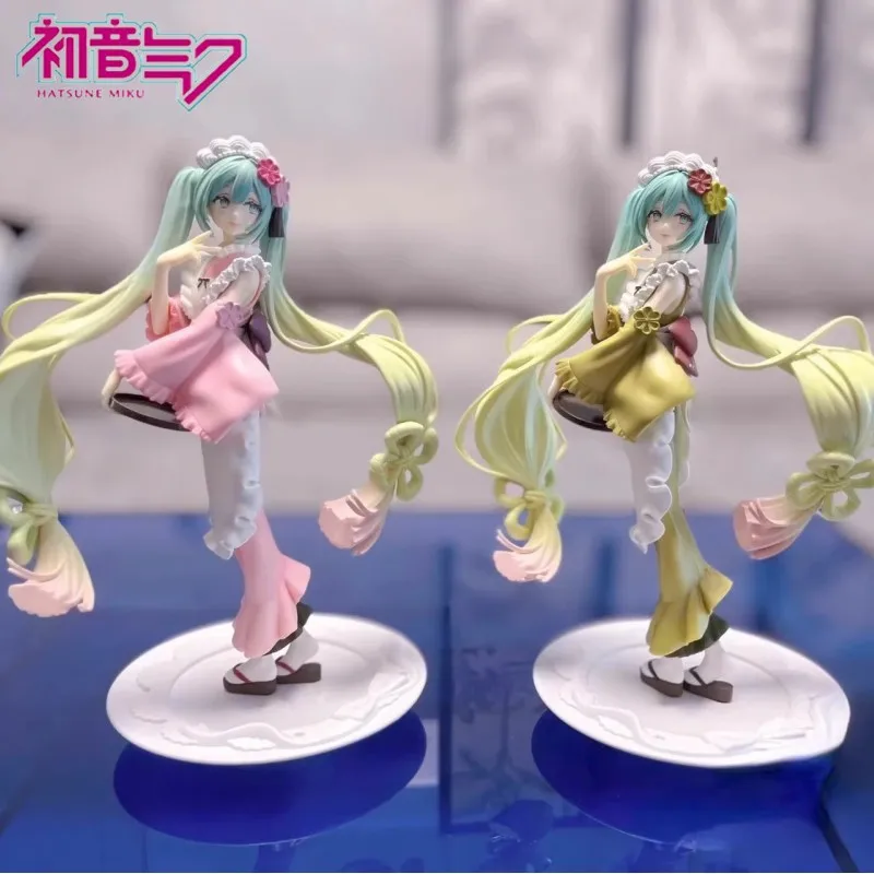 20cm Hatsune Miku Kimono Virtual Singer Manga Figure New Anime Hatsune Miku Pvc Action Figure Kawaii Girl Gift Pvc Model Toys