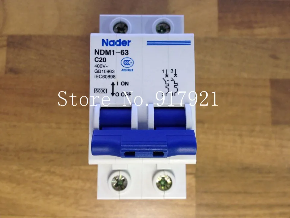 [ZOB] Nader letter NDM1-63 C20 genuine new miniature circuit breaker 2P20A air switch  --10PCS/LOT