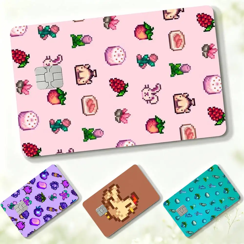 Farm simulation game Stardew Valley Credit Card HD Stickers Small Chip Waterproof Sticker Game Card Decal Gift