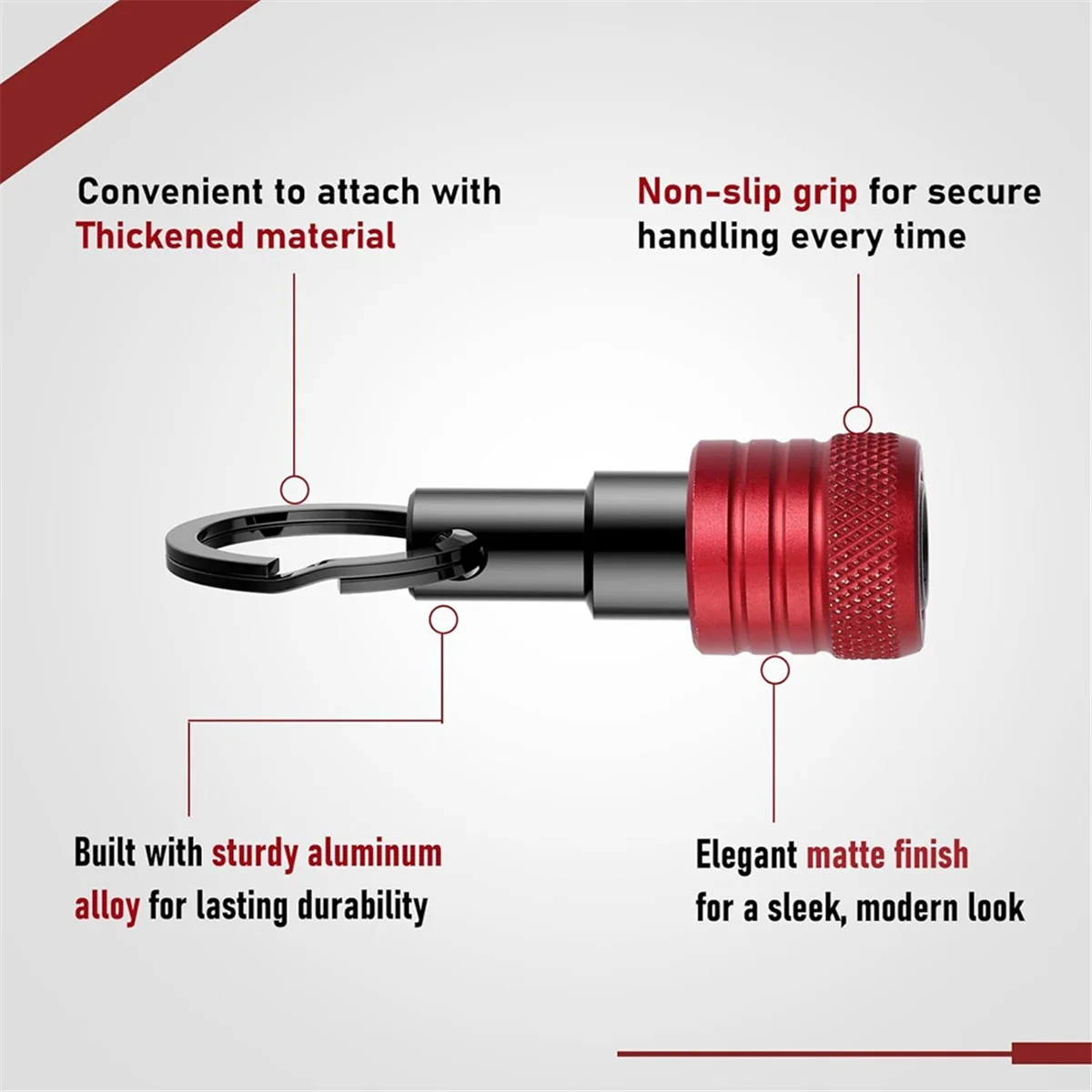 A002 Upgrade Drill Bit Holder Key Chain 6pc, 1/4 Bit Holder for Impact Driver, for Screwdriver & Drill Bits