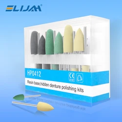 HP0412 12pcs/Kit Dental Resin Base Hidden Denture Polishing Kits for Low Speed Contra Angle Handpiece Denspay Dentistry Tools