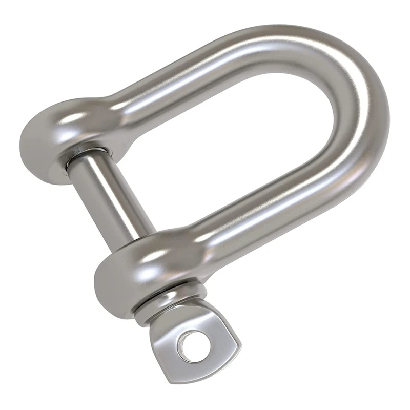 4 Pcs 5/16 Inch 8Mm Screw Pin Anchor Shackle 304 Stainless Steel D Ring Shackle For Wirerope Lifting, Ship Anchor