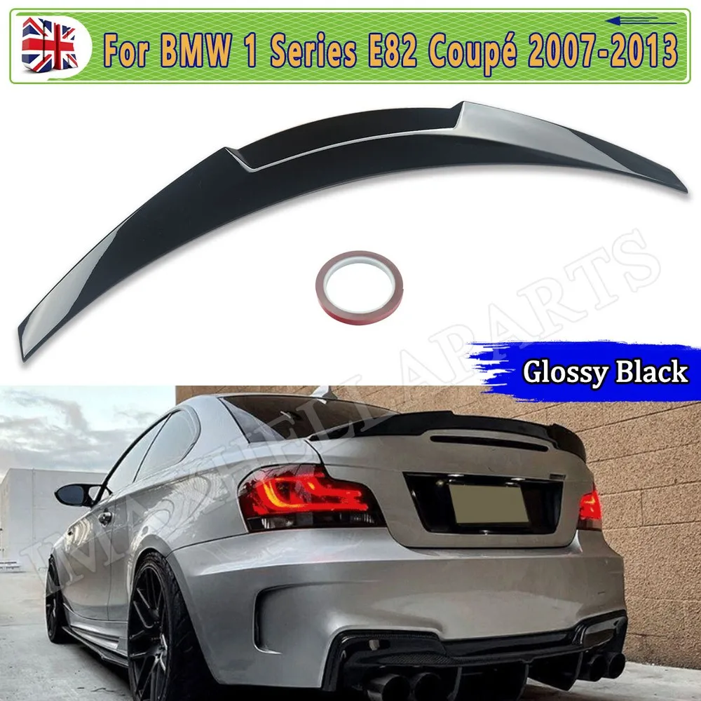 

СПОЙЛЕР ЗАДНЕГО БАГАЖНИКА ДЛЯ BMW 1 SERIES E82 120i 135i 118d 120d Coupe 2007-2013 ГЛЯНЦЕВЫЙ ЧЕРНЫЙ M4 СТИЛЬ Хвостовые спойлеры Крылья Губы
