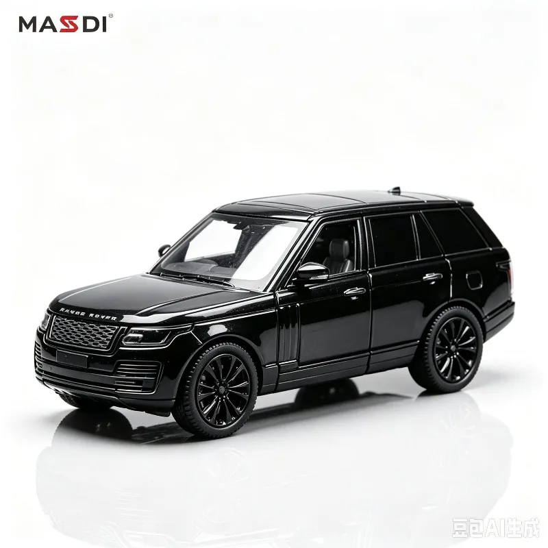 MASSDI1:64 Land Rover Range Rover 2020 Black Knight Alloy Die Cast Car Model, Simulation Desktop Ornament, Adult Collectibles.