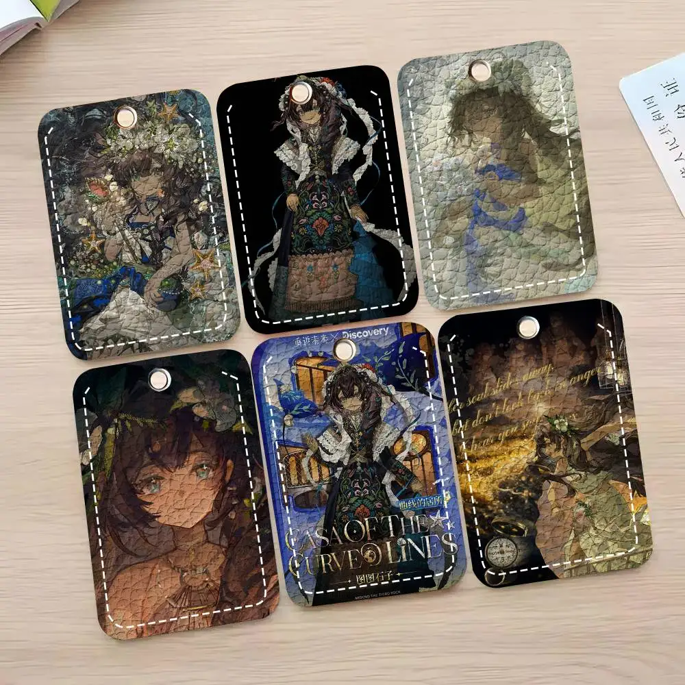 Fatutu Icon Reverse 1999 Anime Card Case Keychain Access Card Bag Key Tag Ring Leather Card Holder Key Ring Access