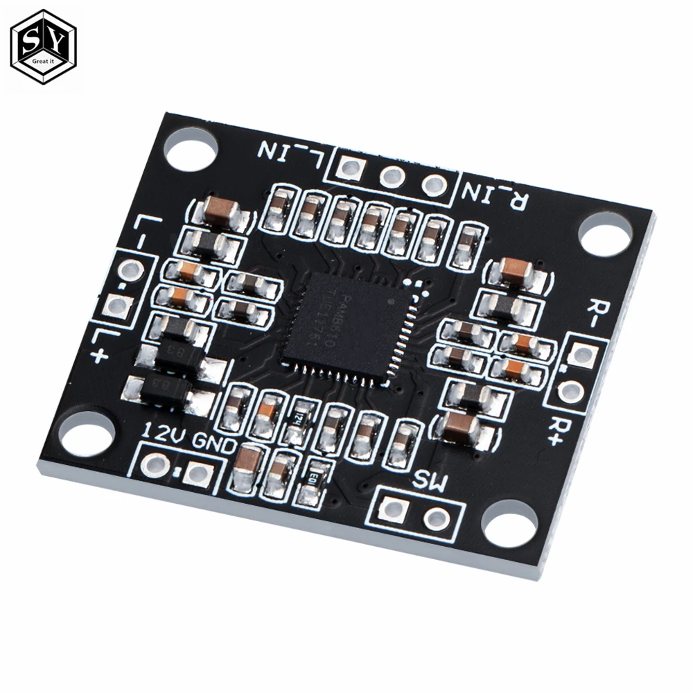 1PCS/5pcs/10pcs  PAM8610 2x15W amplifier board digital two-channel stereo power amplifier board miniature