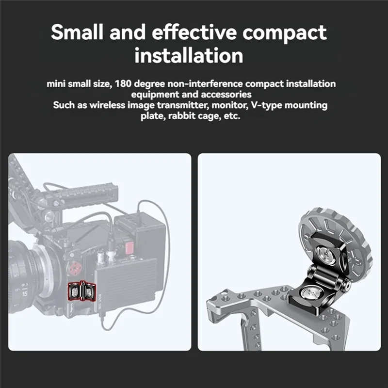 ABGN – plaque L pliante, adaptateur de positionnement à Angle droit pour support d'émetteur DJI SDR pour support de moniteur, plaque de montage en V