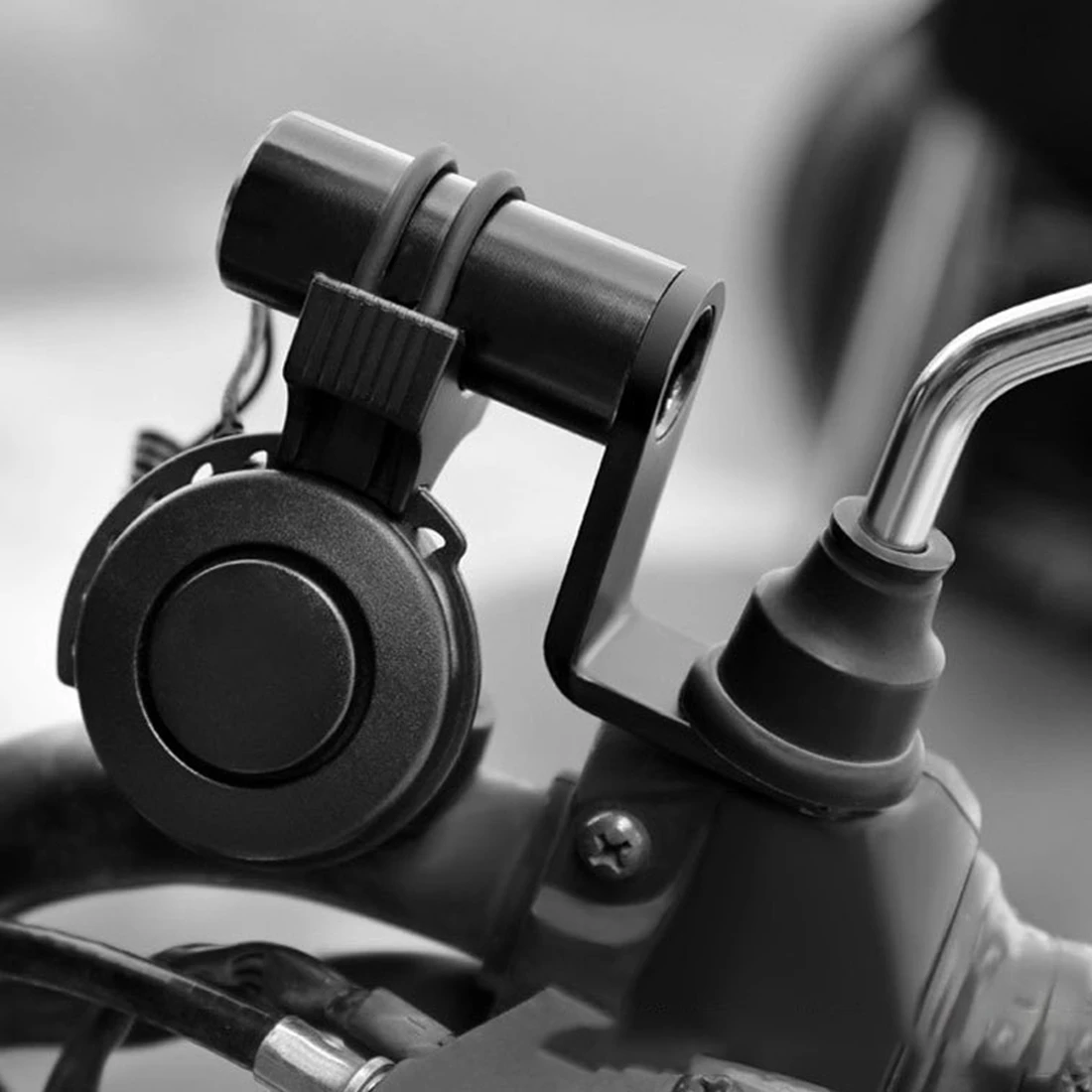 Rearview Mirror Bracket Holder Clamp Bar CNC Aluminium Motorcycle Extension Holder Motorbike Mirror Bell Adapter