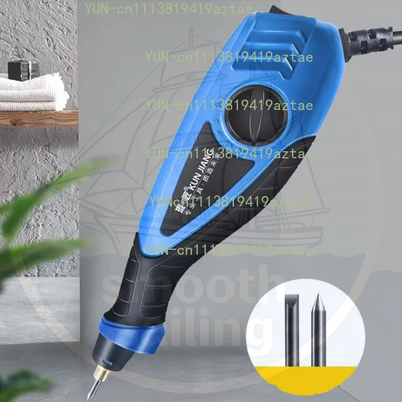 220V 25W Adjustable Speed Electric Marking Tool, Handheld Lettering Device for Metal, Stone & Concrete