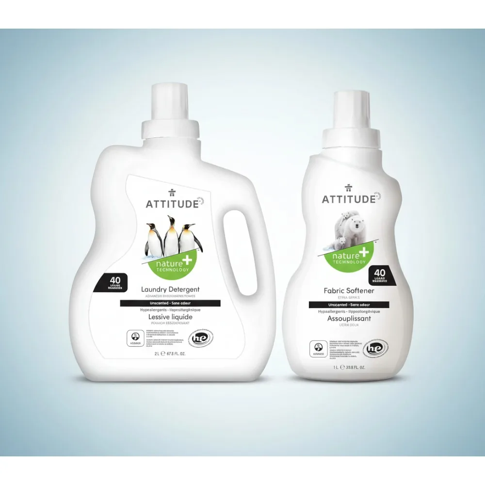 

Eco-Friendly Laundry Bundle: Plant-Based Detergent & Fabric Softener, Vegan & Cruelty-Free, 80 Loads Total