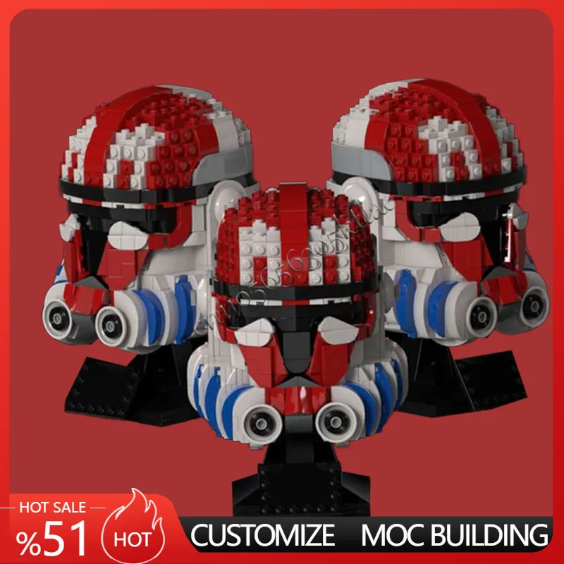 

904 шт. MOC Space Clone, армейская битва, плохая партия, шлем, клон Шак, звезда, фильм, окончательная коллекция, сборка, головоломка, детский день рождения