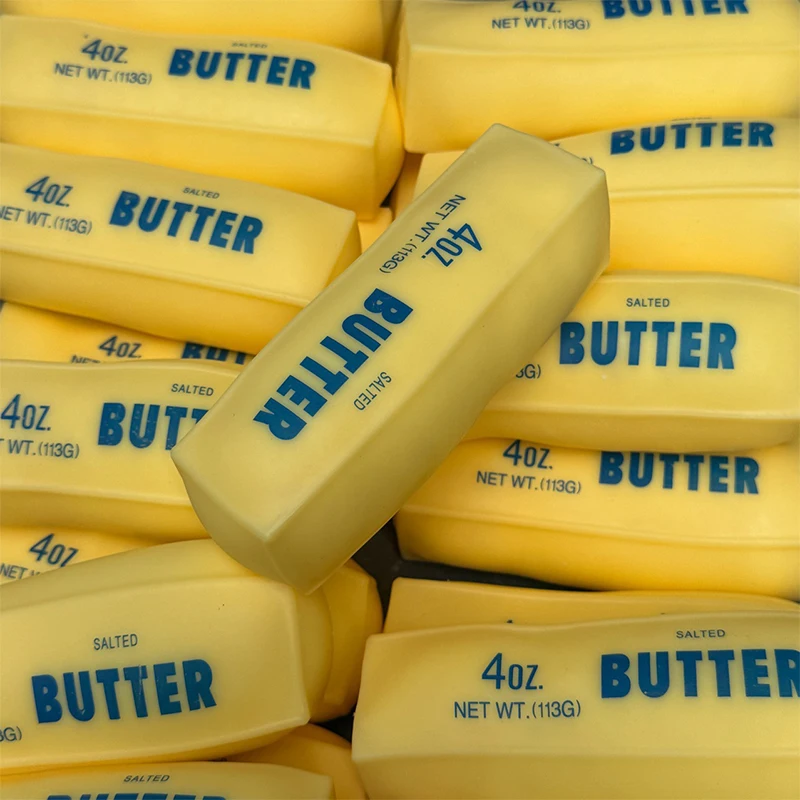 Butter Stick Squishy Stress Ball Fidget Toy Crunchy Squeeze Toy Round Blocks Filled ASMR Anti Stress Release Hand Relax Gift Toy view 4