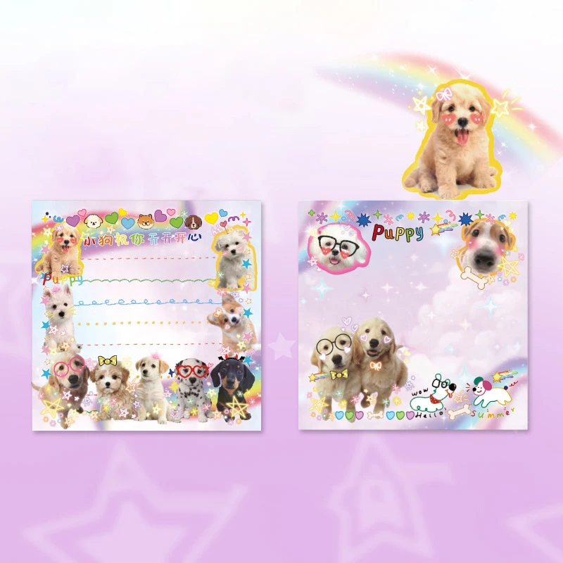 60Sheets Cute Animals Note Pads Kawaii Message Paper Fashion Notepad Cartoon Versatile Sticky Note Student Stationery Gifts