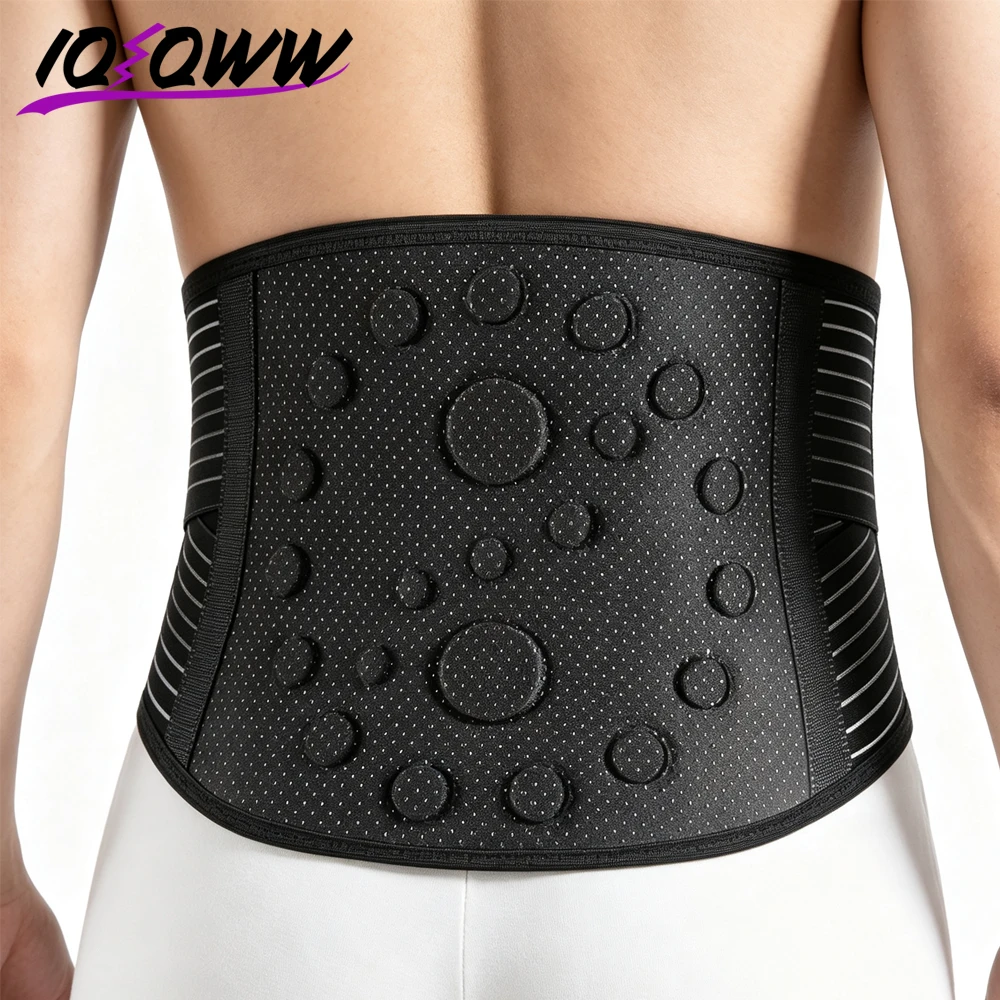 1PCS Lumbar Magnet Belt,Thermal Magnetic Therapy Tourmaline Lower Back Waist Support Belt Brace for Pain Relief Sciatica