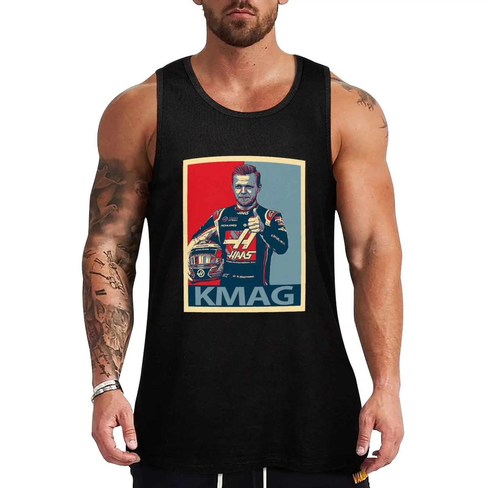 Kevin Magnussen Tank Top Casual Everyday Wear Tank Top Loose Sleeveless Soft