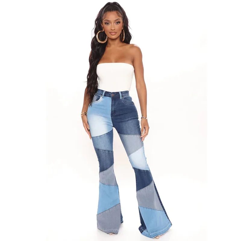 Autumn Fashion Women Flared Jeans High Waist  Denim  Pants Autumn Pencil Pants Casual Streetwear Jeans Bloomers