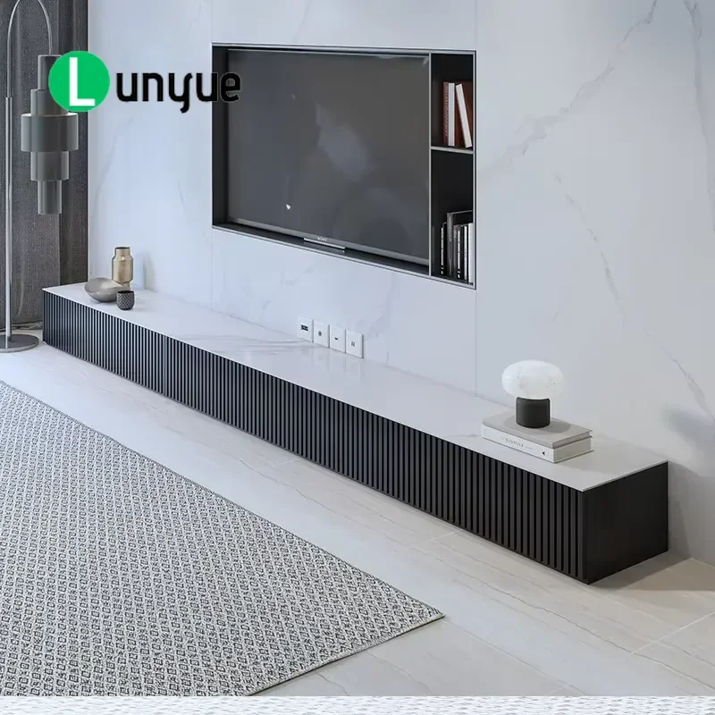 Upgraded 32 Inch TV Cabinet Modern Italian Style Light Luxury Solid Wood TV Cabinet Living Room Tv Stands Platform
