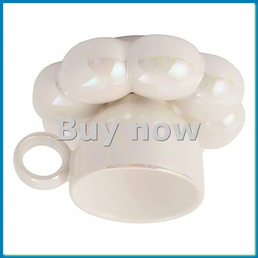 Flower Coffee Cup & Saucer Set Cute Mug & Saucer Set Ceramic Coffee Cup with Sunflower Saucer Latte Cups 6.7Oz White-A55K