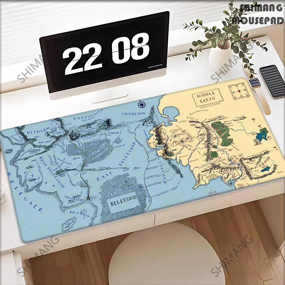 

Ancient map of Middle-earth Large Mouse Pad XXL Gaming Desktop Carpet Laptop Desk mat Table Keyboard Accessories Rug 900X400