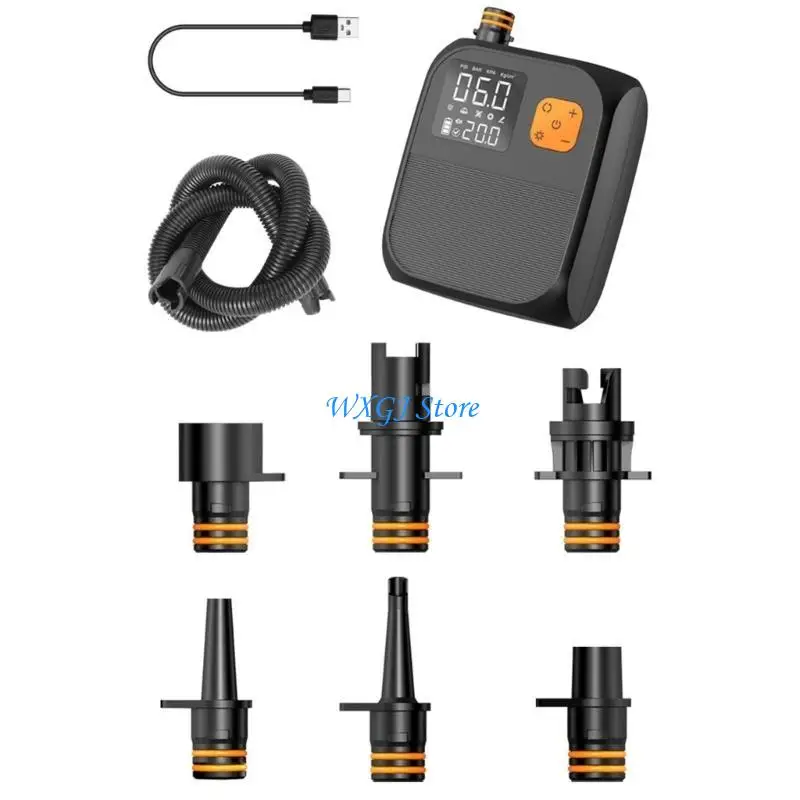 37JE Portable High Pressure Rechargeable Electric Pump Fast Inflation Systems For Inflatable Boards Kayaks Watercrafts SUPs