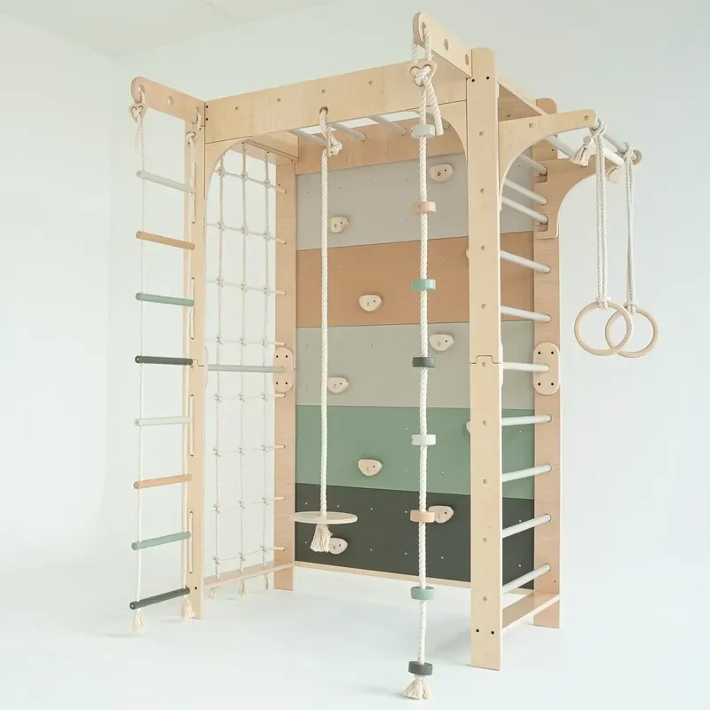 for Mark VI Montessori Indoor Adventure Park Activities Kids Mountaineering Kit Climber Jungle Gym Game Structure
