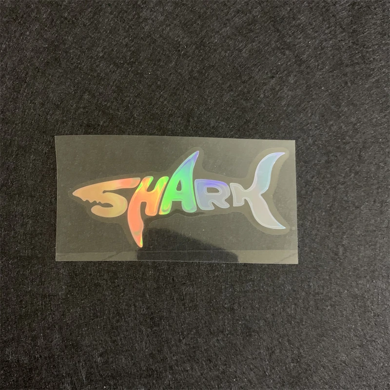 2Pcs Car Sticker SHARK Waterproof Reflective Sticker Decorative Body Stickers Shielding Scratches Electric Motorcycle Modified