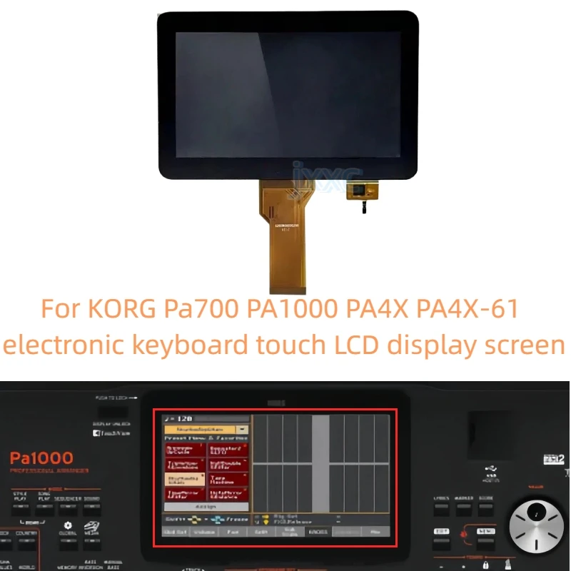 Pantalla LCD táctil externa DXG1J1-0513-070A para teclado electrónico KORG Pa700 PA1000 PA4X PA4X-61
