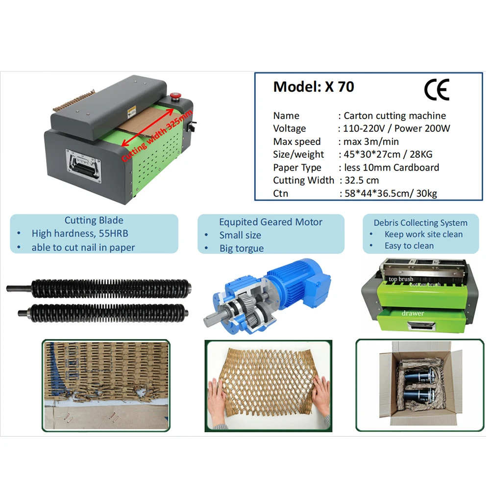 Mini Small Homemade 325 425 500 Shredder Recycling Cutting Used Corrugated Carton Box Honeycomb Cardboard Shredder For Sale