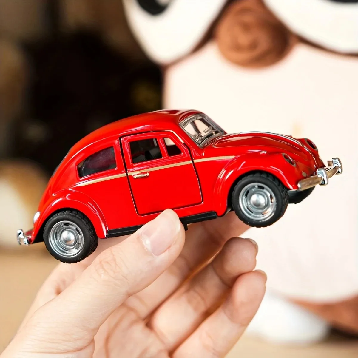 نموذج سيارة مصغر أنيق مع أبواب مفتوحة وسحب للخلف، بلاستيك/معدن متين، لا يتطلب بطاريات - هدية مثالية f #2