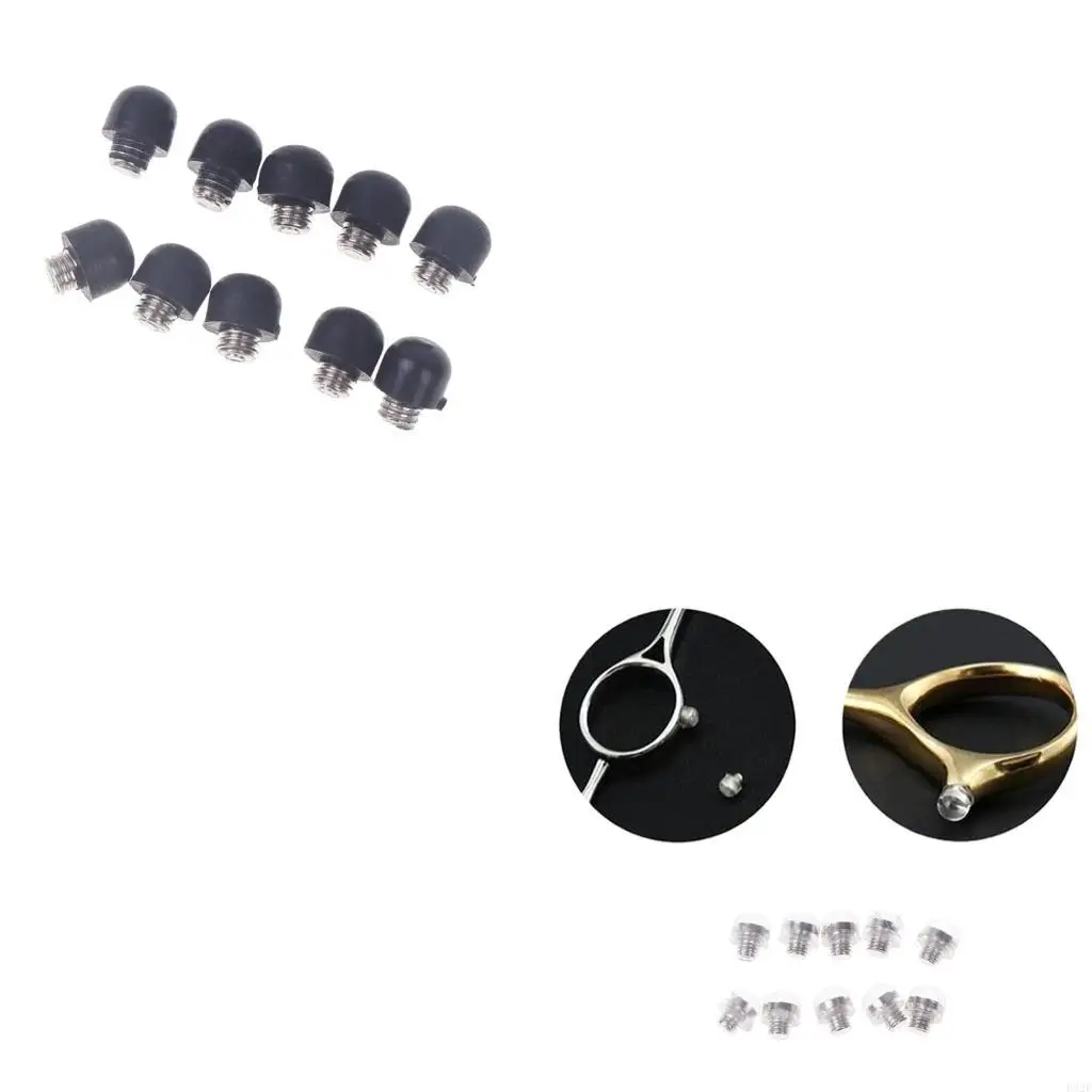 F92F 10PCS Hair Scissors Rubber Silencers Hair Scissors Barber Shears Stopper Quiet and Comfortable Trimming Experience