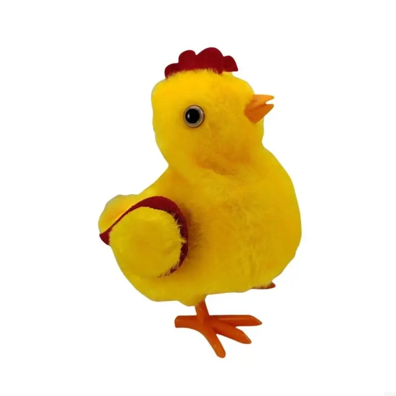 090B Realistic Plush Chick Stuffed Animals Toy Model Figure Chicken Toy Windup Toy Party Decors Easters Basket Filler