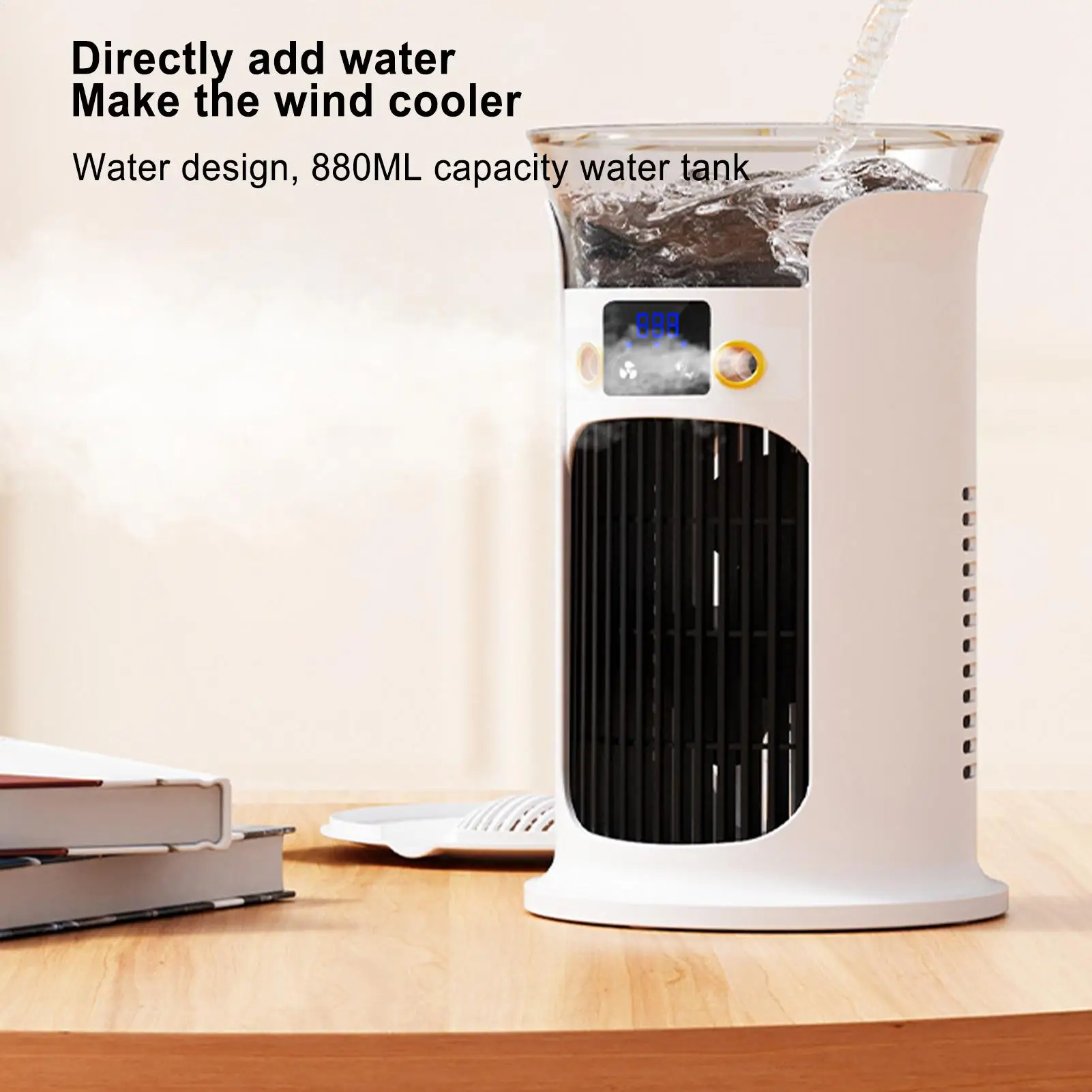 

Маленький портативный кондиционер, настольное охлаждающее устройство, USB-охладитель со светодиодом для спальни, гаража, автофургона, в помещении, на открытом воздухе, в горячей погоде