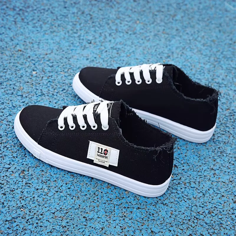 Women\'s Shoes Spring White Shoes Comfortable Student Sports Flat Shoes Sports Shoes Fashionable Casual Canvas Shoes for Women