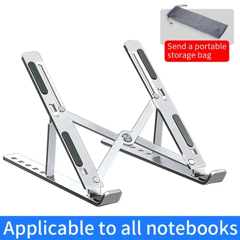 Aluminum Alloy Laptop Holder Stand Adjustable Foldable Portable for Notebook Computer Bracket Lifting Cooling Holder Non-slip ﻿