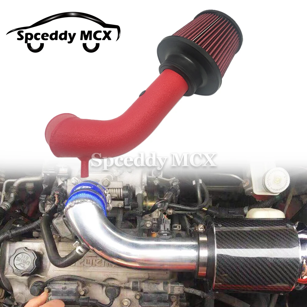 Cold Air Intake For Suzuki Swift 1.5 1.3L Red Aluminum Pipe With High Flow Air Filter Kit For Car Racing Sport