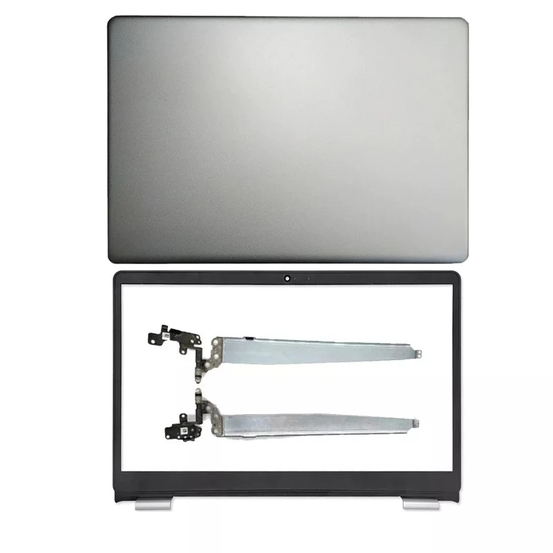 New For Dell Inspiron 15 5000 5593 Silver LCD Back Cover Top Case+Front Bezel+Hinges