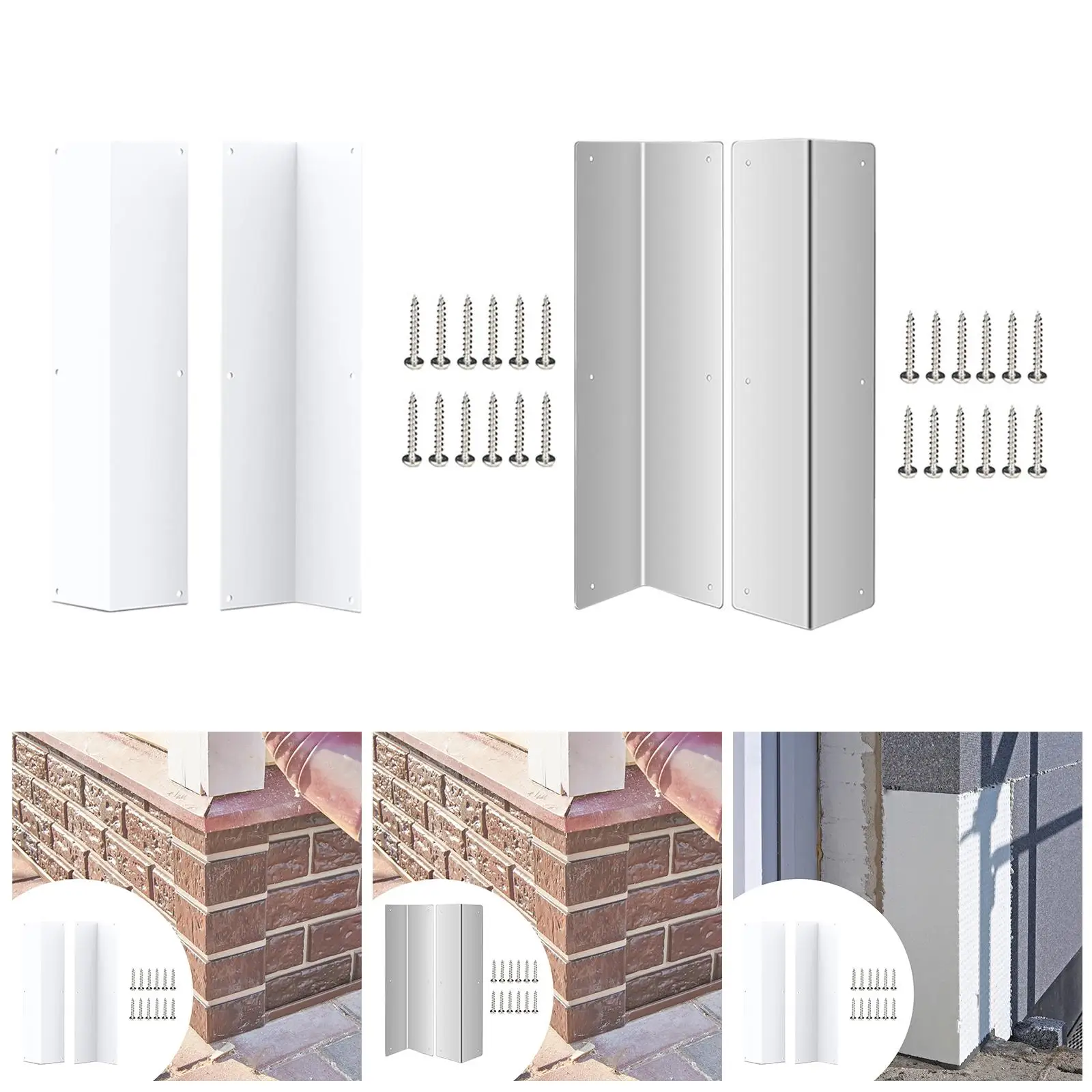 Metal Corner Guard for Wall Protection Easy Install Cover for House Exterior Painting Defense