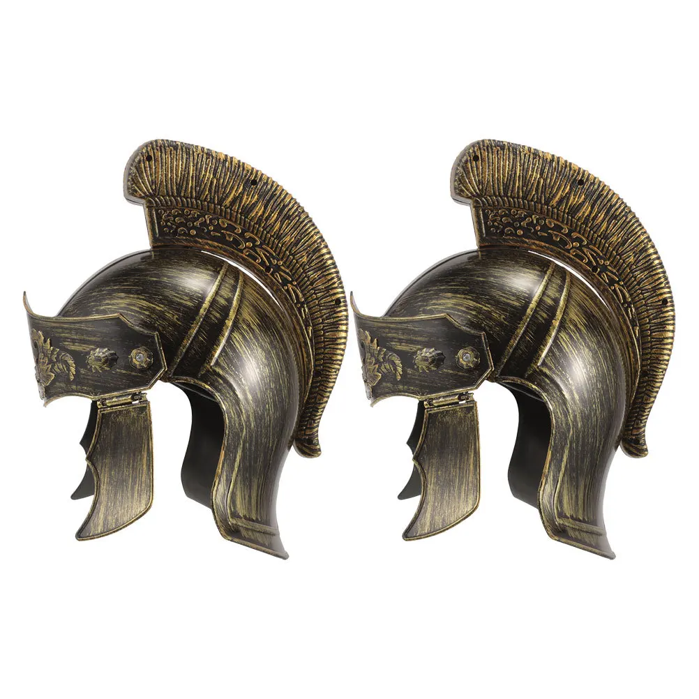 

2 шт., головной убор воина, реквизит, средневековый костюм римского солдата для взрослых, регулируемая носимая броня для тематических мероприятий, вечеринок