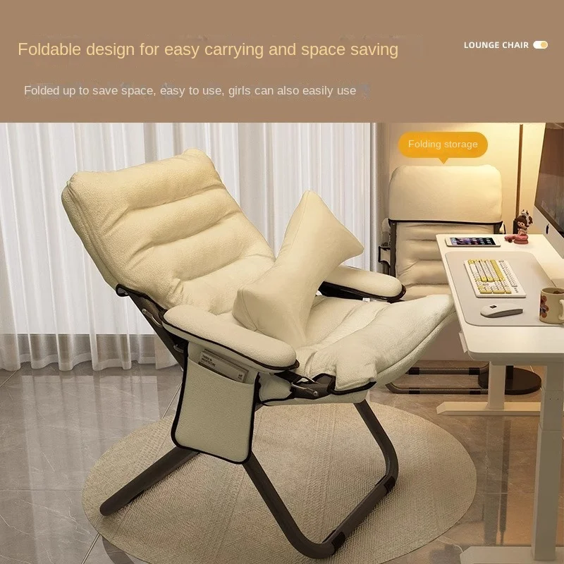 Adjustable Folding Recliner Chair Lazy Sofa Lounge Chair With Cushion Ergonomic Floor Chair Indoor