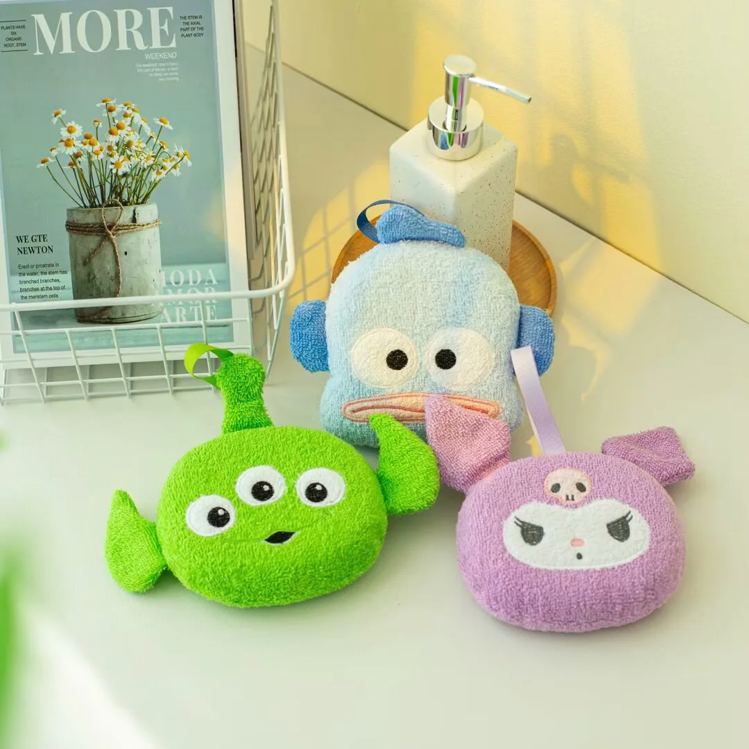 

Kawaii Hello Kitty My Melody Kuromi мультфильм домашняя стеклоочиститель для ванны аниме Sanrio сердце девушки милые мягкие цветы для ванны губка пузырьковая сетка