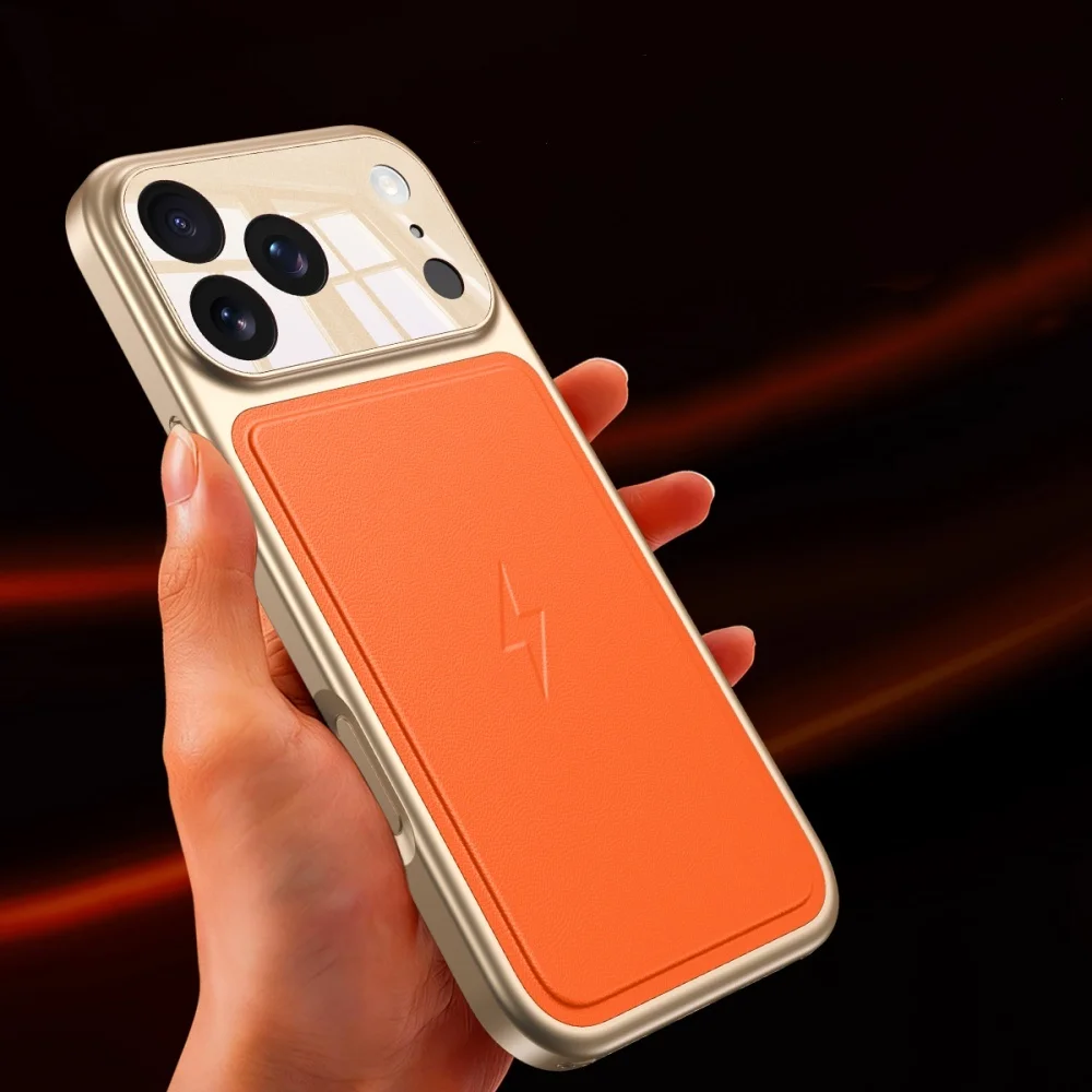 

Магнитный чехол из натуральной воловьей кожи для iPhone 15 16 17 Pro Max, деловой стиль